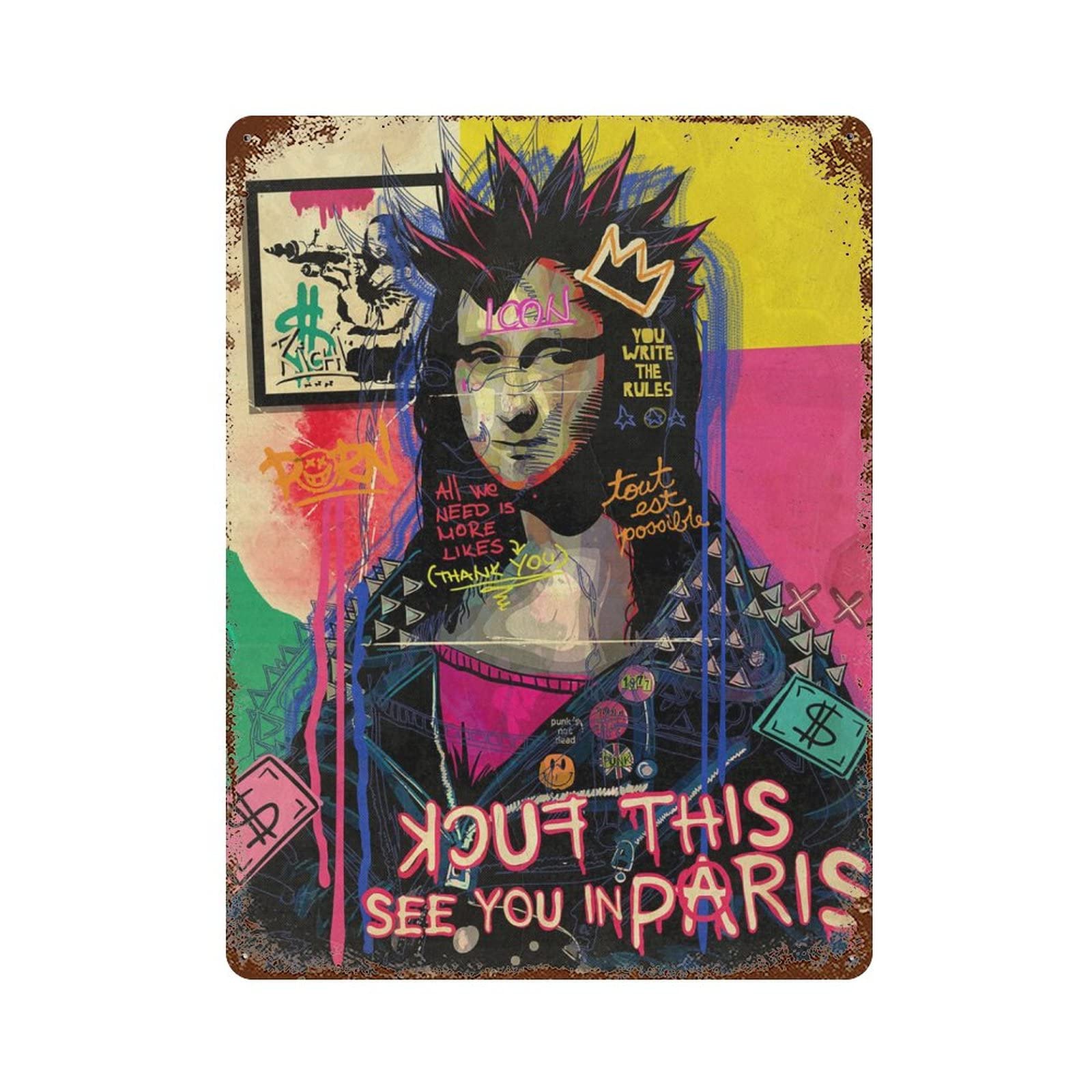 Amazon.co.jp: ブリキ看板 ブリキの絵 装飾鉄絵 アートパネル レトロな